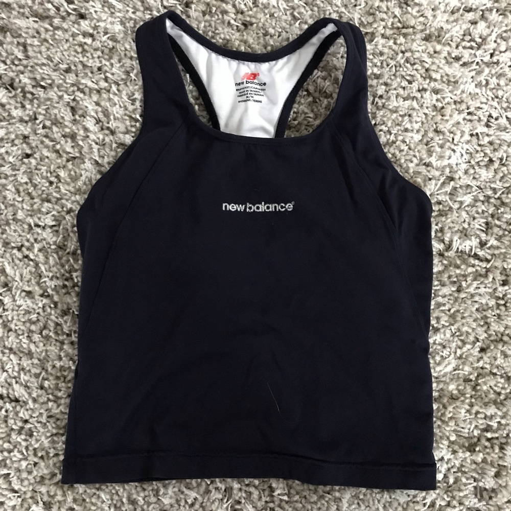 New Balance Navy Coolmax sports tank w/builtin bra